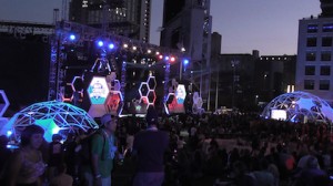 Main stage for MTV2 Party in the Park celebration at San Diego Comic-Con 2013.