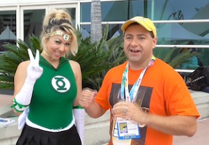 Nick Iandolo and cosplayer Anime at San Diego Comic-Con 2013.
