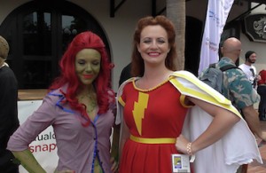 Poison Ivy and Shazam Woman at San Diego Comic-Con 2013.