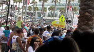 A glimpse of the throngs of people at San Diego Comic-Con 2013.