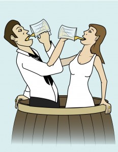alt wedding beer illustration