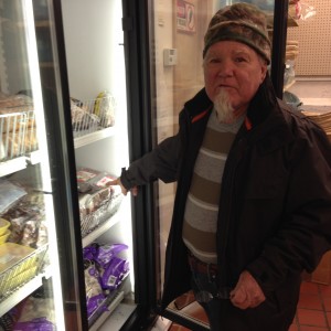 Pastrami, unable to contain his excitement, points out the chicken feet he “discovered”