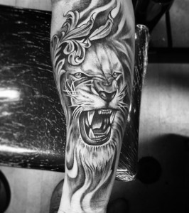 Tara D'Agostino Lion Tattoo