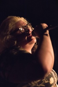 Tina Halladay of Sheer Mag (Photo: Steven Velazquez of AS220 LiveArts)
