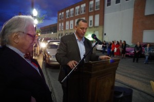 Pawtucket Mayor Donald Grebien speaks (Photo: Michael Bilow)
