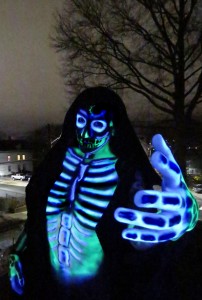 The Glowing Reaper Makeup: Ray Zombie Model: Ella Puck (Photo: Ray Zombie)