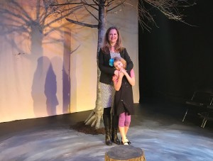Waiting for Godot director Valerie Remillard with her 8 year-old daughter Annika (Photo: Counter-Productions Theatre Company)