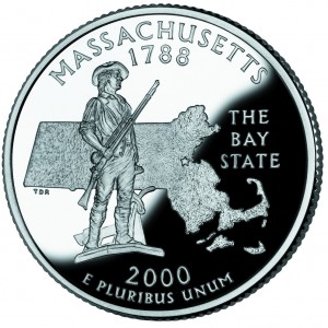 Massachusetts state quarter showing "minute man." (Photo: US Mint, public domain)