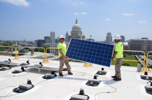 Powers Building Rooftop solar installation