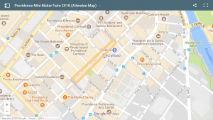 Providence Mini-Maker Faire: 2018 location map